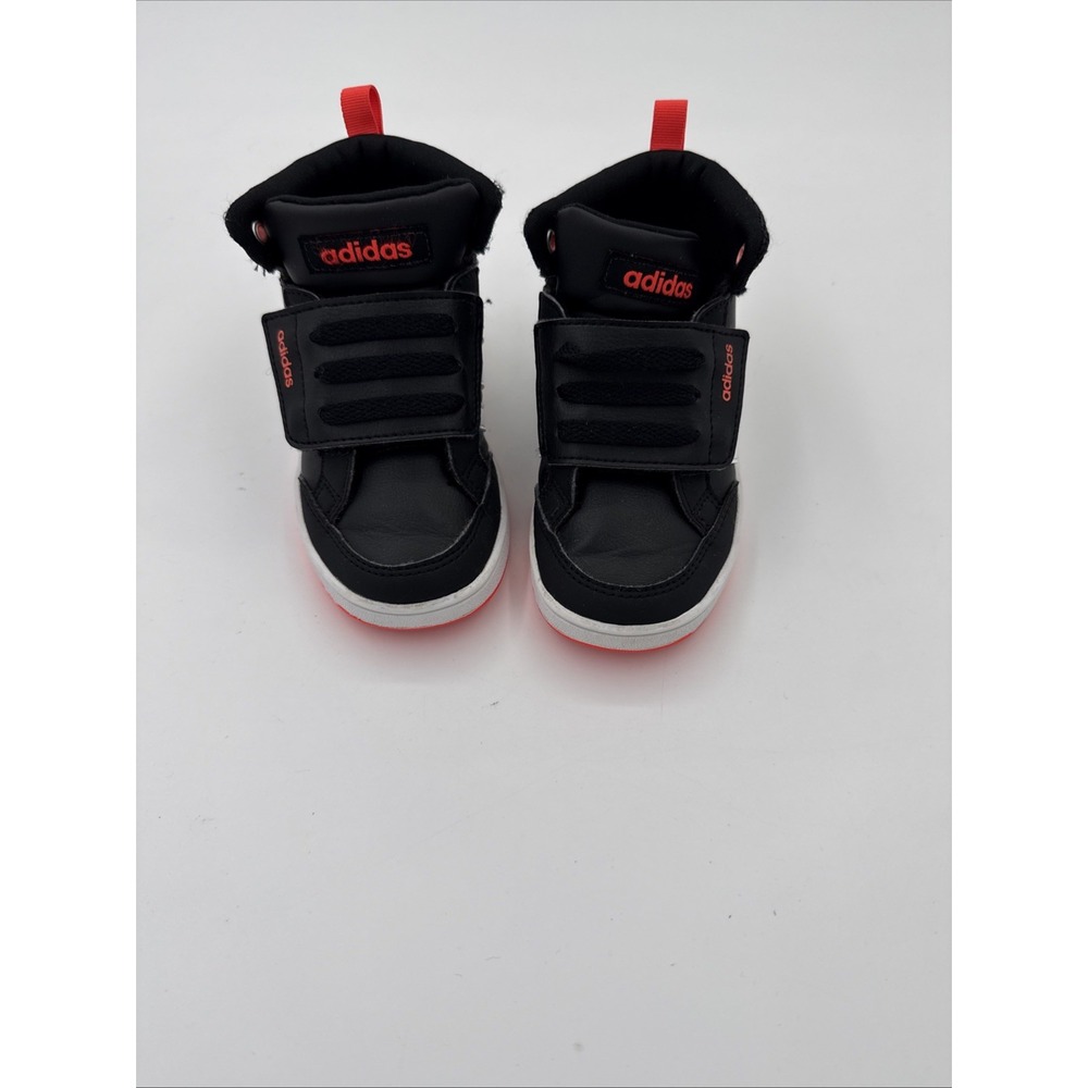 Adidas Baby/Toddler Boy's Black and White Mid-Top Athletic Shoes Child Size 7K